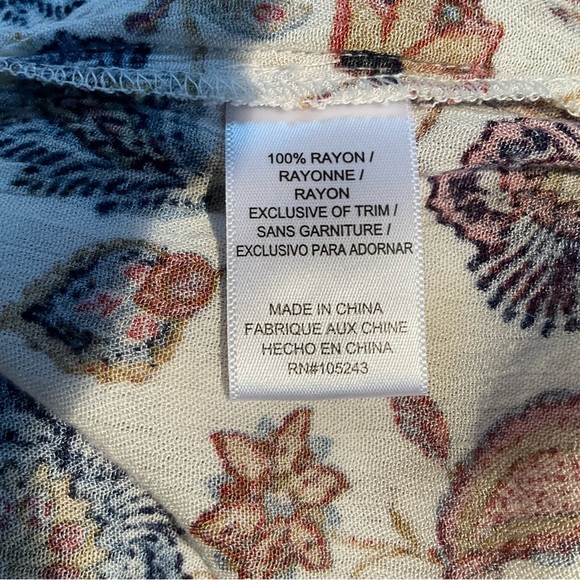 Olivia Grey Medium Long Sleeve Blouse Shirred Shoulders Rayon Fall Colors NWT - Picture 4 of 16